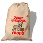Personalised Pet Santa Sack & Gift Bags -Frodo French Bulldog Design